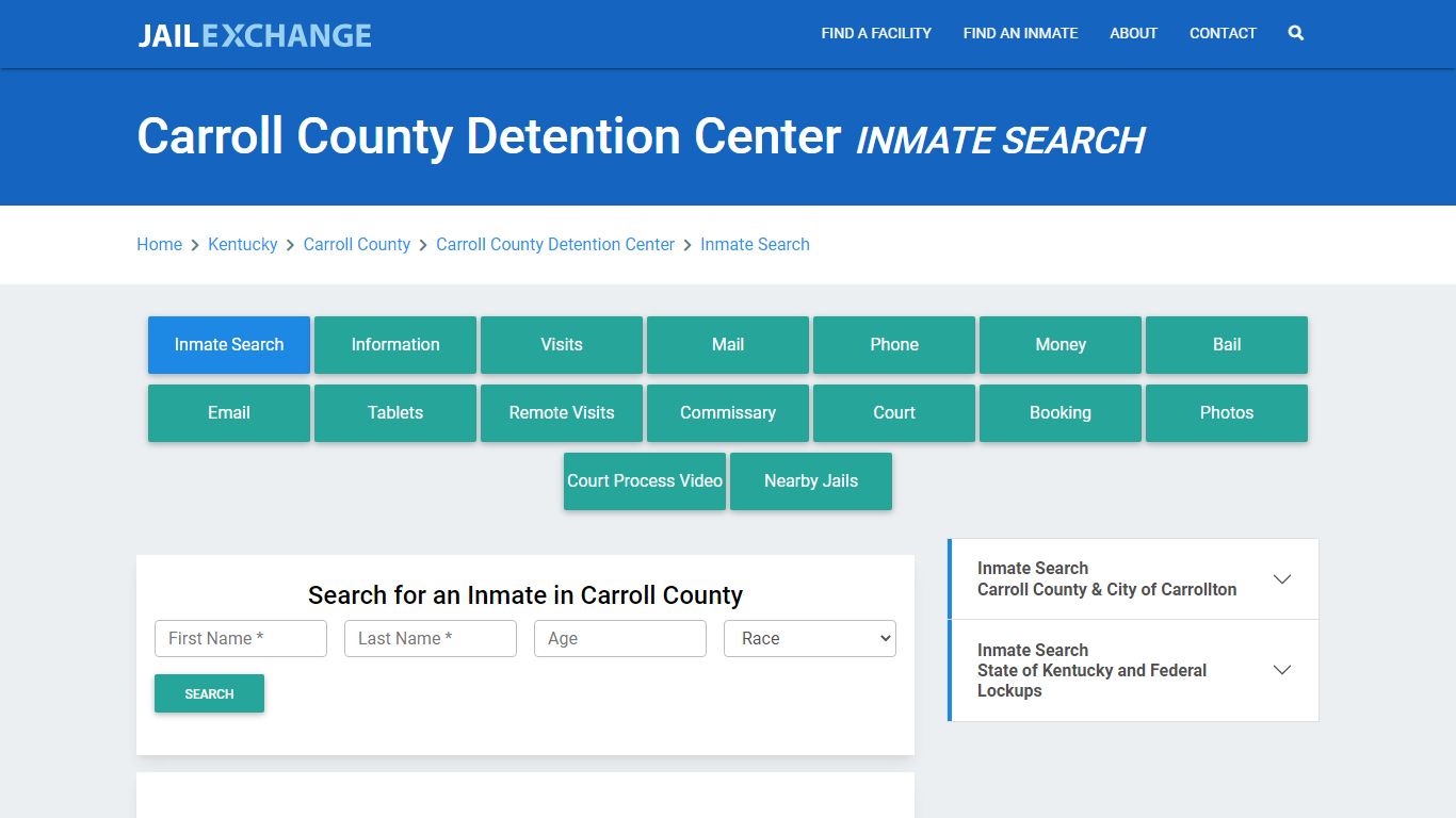 Carroll County Detention Center Inmate Search - Jail Exchange